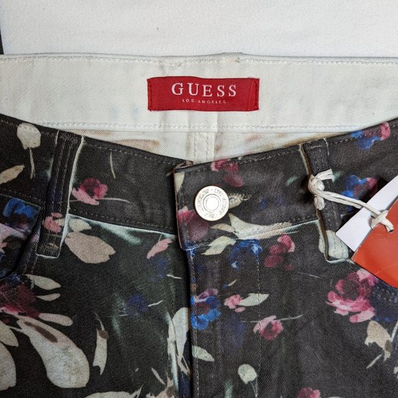 GUESS Annette Midrise Stretch Jeans in Floral Print Twill Size 26 Brand New - Picture 10 of 11